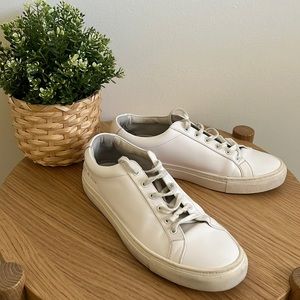 White leather sneakers